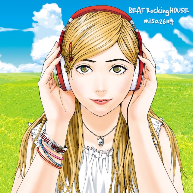 古屋兎丸がジャケットを描き下ろしたmisa26時のアルバム「BEAT Rocking HOUSE」。