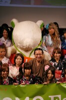 リスモくんと一緒にハイチーズ。