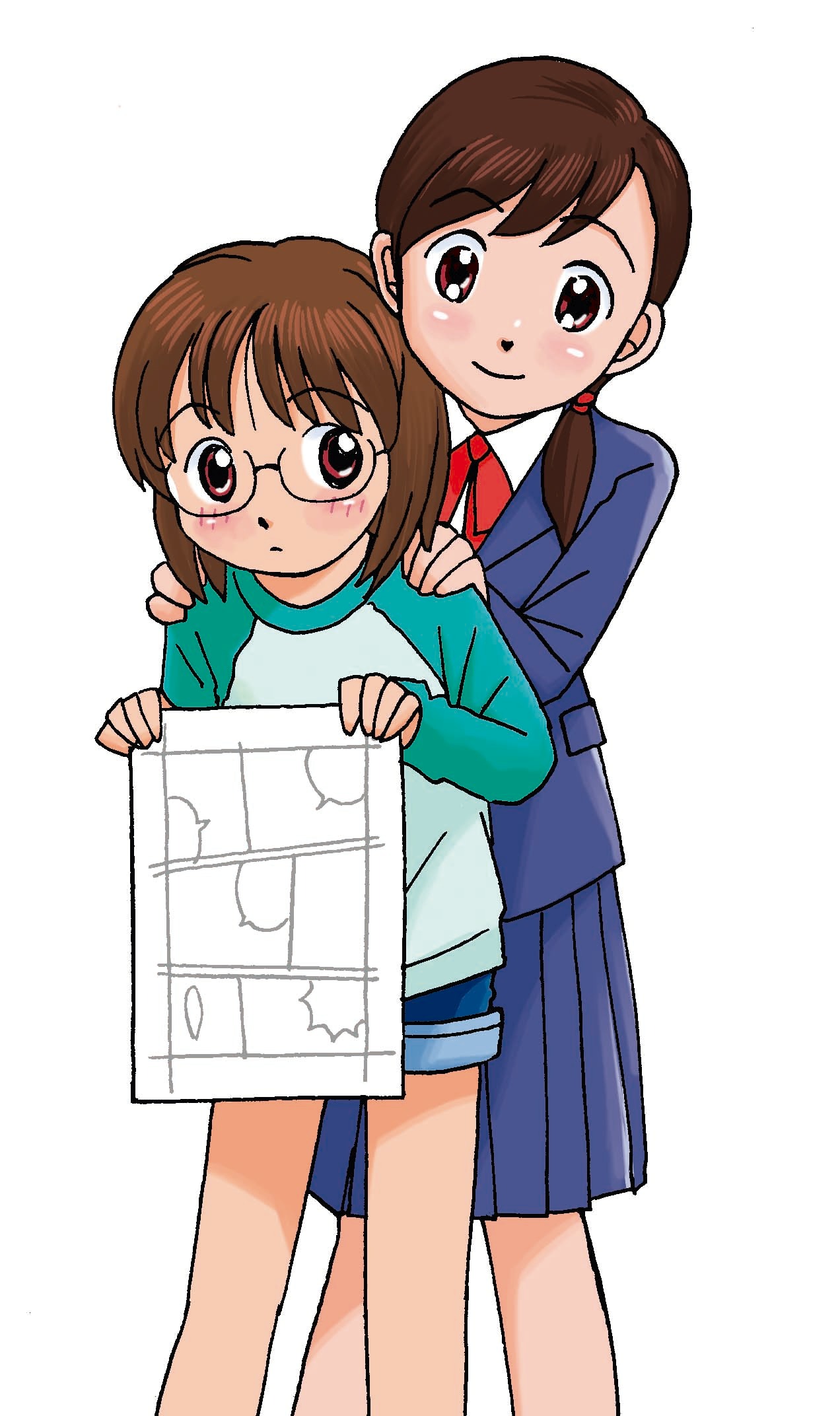 星里もちるの新連載「ちゃんと描いてますからっ!!」カット。