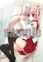 メロンブックスで配布される描き下ろしカラーポストカード。(C)こよかよしの・赤松中学／メディアファクトリー