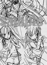 コミックとらのあなで配布されるラフ集より。(C)こよかよしの・赤松中学／メディアファクトリー