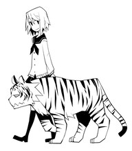 道満晴明による新連載「道満晴明劇場（仮）」の予告カット。