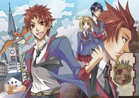 「戦場のヴァルキュリア2」第1話見開きに使用されたイラスト。