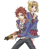 セガ原作・西都大貴ストーリー構成による渡里「戦場のヴァルキュリア2」主人公とヒロインのカット。