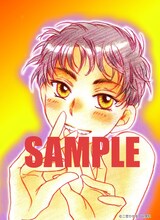 COMIC ZINで「アイであそぶ。 二宮ひかる作品集」を購入すると配布されるイラストカード。