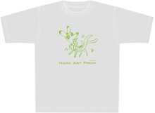 しりあがり寿がイラストを手がけた「奈良アートプロム2010」オリジナルTシャツ。羽衣をまとう牡鹿がかわいらしい1枚。