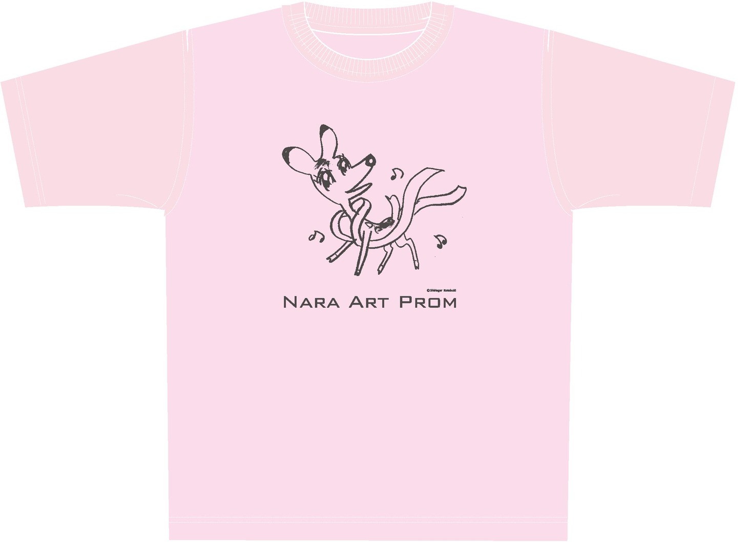 「奈良アートプロム2010」オリジナルTシャツ、ピンクバージョン。こちらは10月より会場で販売予定。