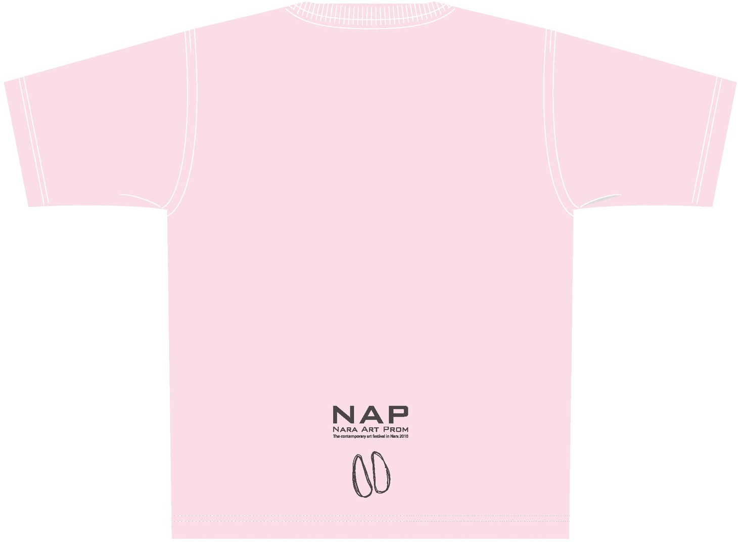 「奈良アートプロム2010」オリジナルTシャツ、ピンクバージョン。