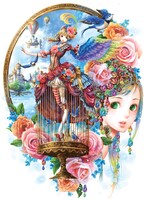 「尚月地イラスト集　ノスタルヂア」カバーイラスト。