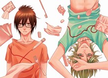 藤枝とおるの新連載「ゆうれいアパート管理人」カット。