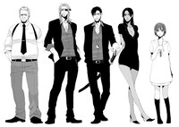 「GANGSTA.」のキャラクター集合カット。