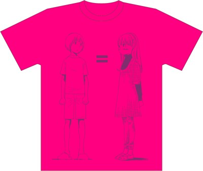 男の子の二鳥くんと女の子の二鳥くんが描かれた、志村貴子「放浪息子」Tシャツ。