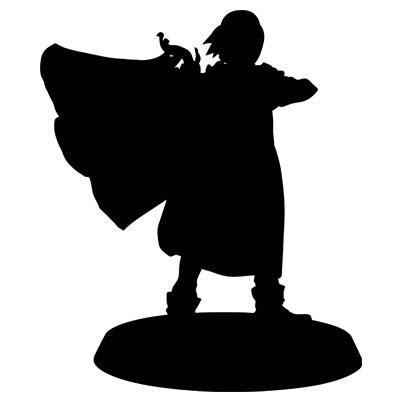 A賞のフィギュアのシルエット。どのキャラクターか予想してみよう。（c）荒川弘／鋼の錬金術師製作委員会・MBS