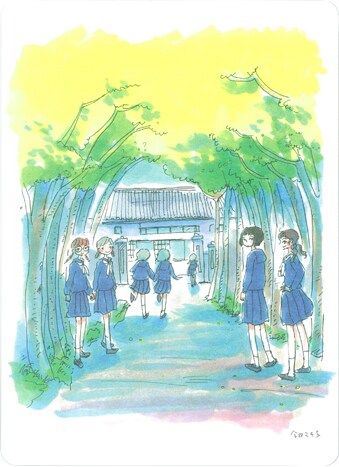 ポストカードセットの中の1枚、今回描き下ろしのイラスト。 - 今日