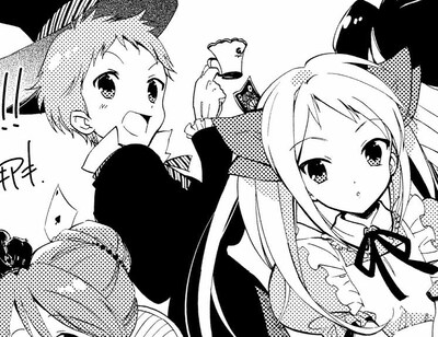 櫂末高彰原作、芳井アキ作画「学校の階段」とらのあな限定特典イラストカードの一部。