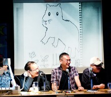 福本伸行が描いた問題の「リラックマ」。何を思って「リラックス」と「ジャンプ」が結びついたのか、天上人の考えは我ら凡人には及びもつかない。