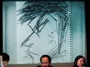 かざまが左手で描いた「カイジ」。荒々しい雰囲気が、ばくち打ちらしい男らしさを覗かせる。