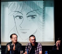 福本が描いた「『ベルサイユのばら』のオスカル」。師匠かざまに「お前、女も描けるんだ！」と言わしめた。サイバラは「何この、サーファーの女！」。