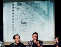 サイバラが描いた「スーパーマリオ」。誰が見てもマリオと判断できる出来映え。
