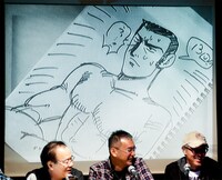 国友が描いた「『ゴルゴ13』のデューク東郷」。