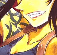 青山剛昌が描いたレヴィの一部。どのようなイラストになっているのかは、GX10月号のピンナップにて確認を。