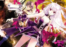 高殿円原作、椋本夏夜作画「銃姫～Phantom Pain～」扉ページ。