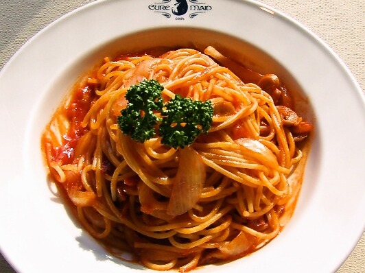 平日ランチタイム限定メニューの日替わりパスタ。写真は例なので、その日のパスタは店頭で確認を。