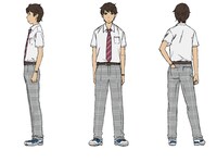 「真田広章」制服姿の夏服設定画。(C)石黒正数・少年画報社／それ町製作委員会