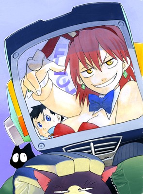 荒川弘が描いた「フリクリ」のイラスト。(C)1999 GAINAX/KGI