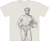 ルシウスの潔い姿が全面にプリントされた、ヤマザキマリ「テルマエ・ロマエ」Tシャツ。