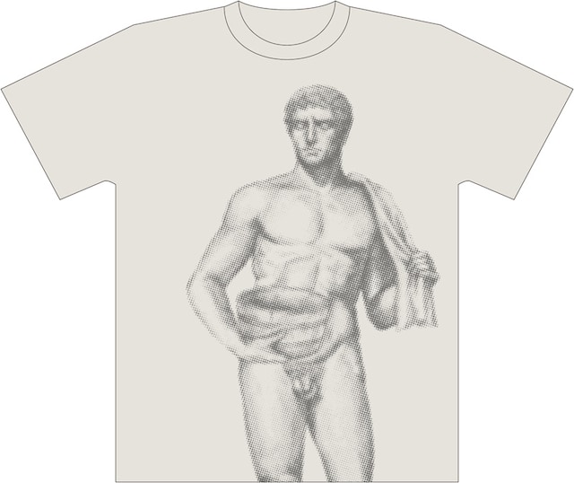 ルシウスの潔い姿が全面にプリントされた、ヤマザキマリ「テルマエ・ロマエ」Tシャツ。