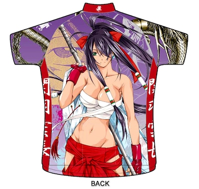 「関羽雲長」モデルのサイクルジャージ背面。先着50名限定で名入れのサービスも受付中だ。（C）Yuji Shiozaki/WANI BOOKS