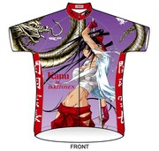 「関羽雲長」モデルのサイクルジャージ前面。（C）Yuji Shiozaki/WANI BOOKS