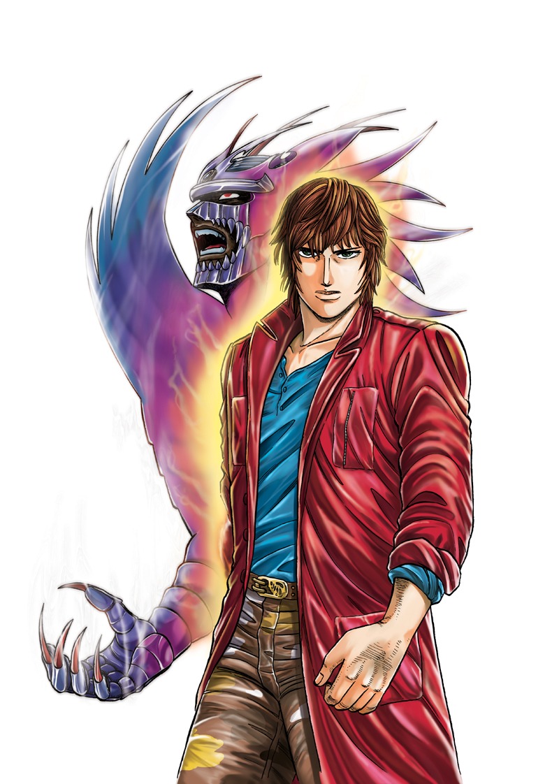 巻来功士の新連載「ゴッドサイダーサーガ 神魔三国志」カット。（C）巻来功士／秋田書店