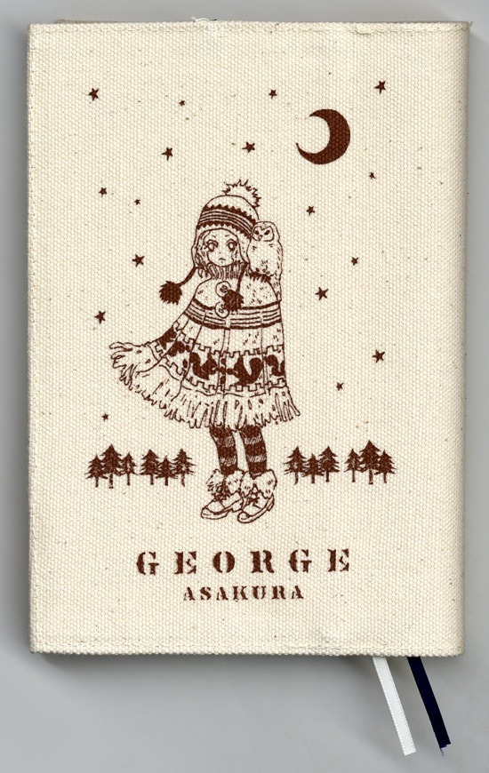キャンバス製のブックカバー。