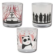 F賞のグラスは3種類。（c）荒川弘／鋼の錬金術師製作委員会・MBS