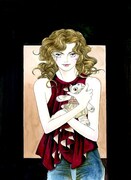 山岸凉子「快談・怪談」扉イラスト