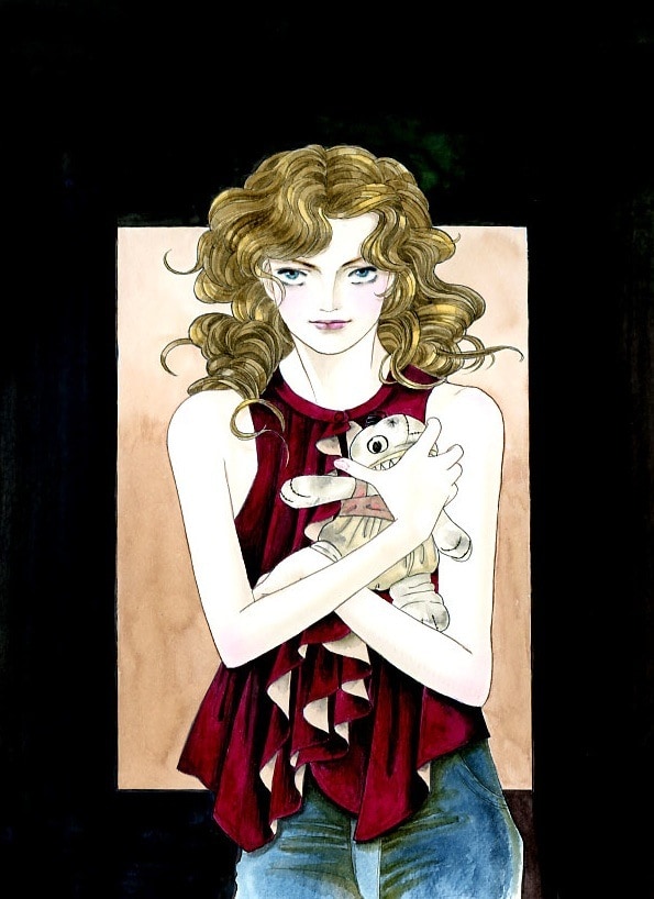 山岸凉子「快談・怪談」扉イラスト