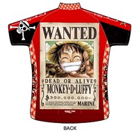 「ルフィ」モデルのサイクルジャージ背面。（画像はデザイン画の段階のものです）（c）尾田栄一郎/集英社・フジテレビ・東映アニメーション