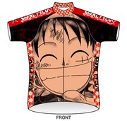 「ルフィ」モデルのサイクルジャージ前面。（画像はデザイン画の段階のものです）（c）尾田栄一郎/集英社・フジテレビ・東映アニメーション