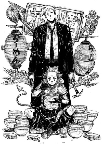 全員サービスのカレンダーイメージ。※画像は制作中のものです (C)林田球／小学館