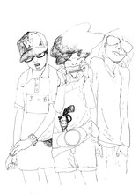 松本大洋による新連載「Sunny」予告カット。(C)松本大洋／小学館