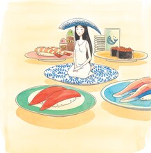 安田弘之「寿司ガール」。