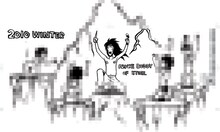 田丸浩史の「NICE　BUDDY」シリーズ手ぬぐい。どのような儀式が行われているのか、モザイクの下は現物を手に取って確かめてほしい。