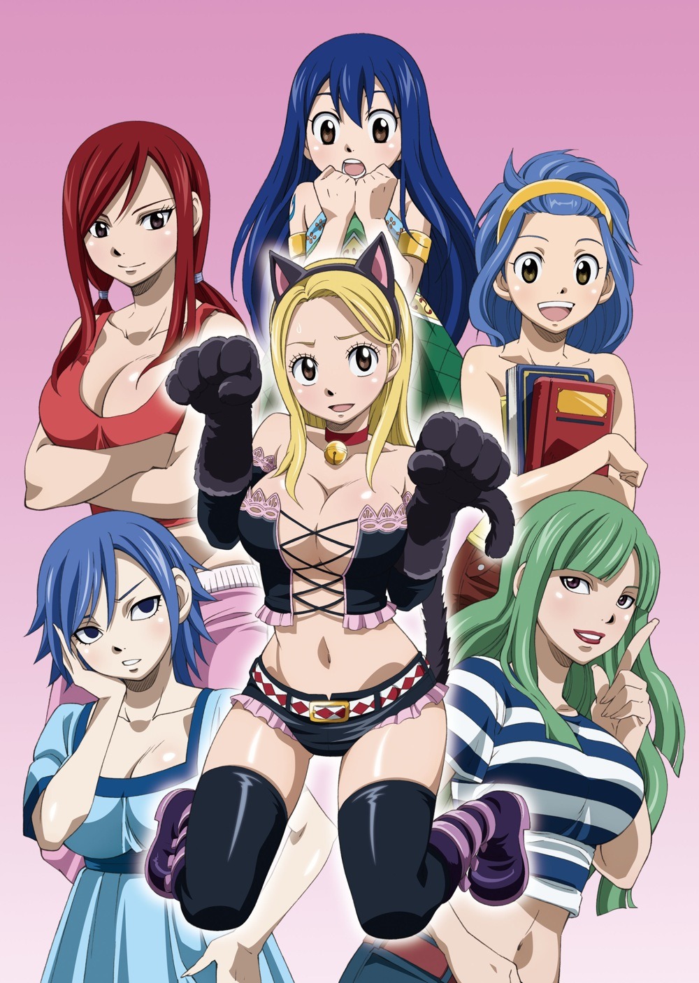 「ようこそ フェアリーヒルズ!!」キービジュアルおよびDVDジャケット。（原画：山本碧／仕上げ：小野寺笑子／撮影：守田なつ子）（c）真島ヒロ／講談社・特装版フェアリーテイル製作ギルド