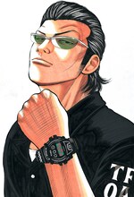 「CROWS＆WORST G－SHOCK 『武装戦線 T.F.O.A 7th 村田将五 モデル』」のパッケージ用に描き下ろされたイラスト。(C)高橋ヒロシ（月刊少年チャンピオン）2002-2011