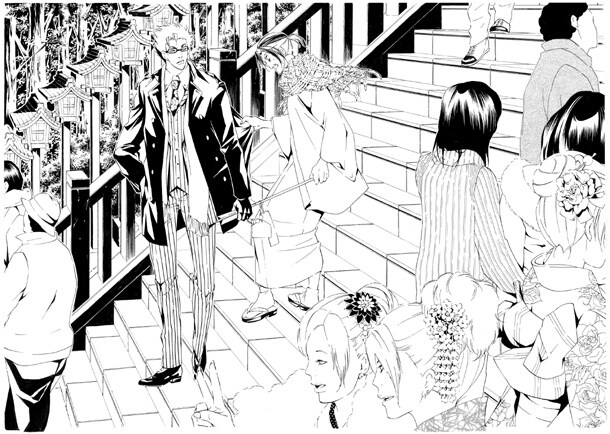 「Waltz」カレンダー収録イラストの着彩前のもの。仕上がりが楽しみだ。