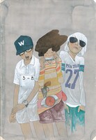 松本大洋ポストカードに使用されるイラスト。