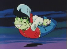 全国の少年たちの度肝を抜いた水魚のポーズ。（c）すがやみつる／シンエイ