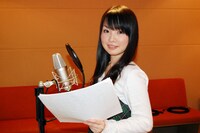 日比野つばき役・伊藤かな恵のアフレコ写真。